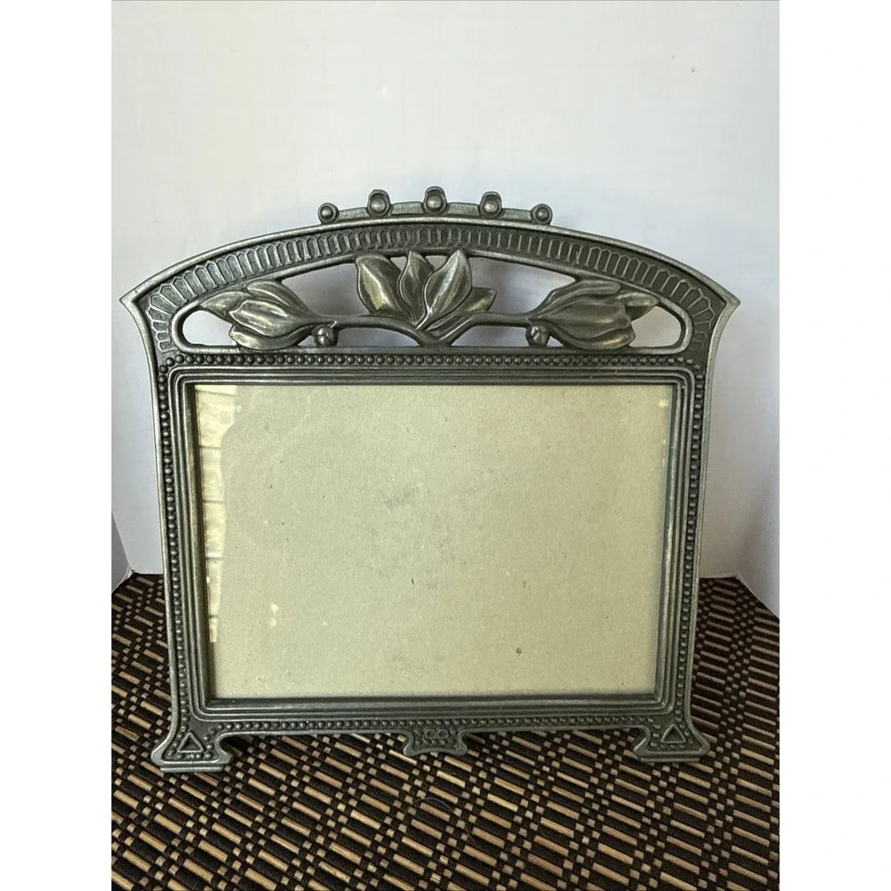 Vtg. Weston Gallery Reflection Pewter Metal Picture‎ Frame for 6.5X4.5 8X7